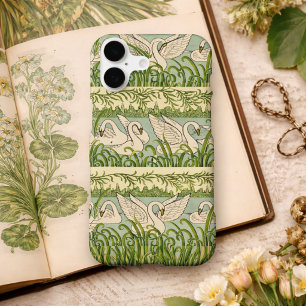 Art Nouveau Zwaanpatroon – Vintage Botanische Zwaa iPhone 15 Pro Case