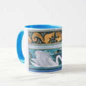 art nouveau zwanen en eekhoorns mok (Voorkant links)