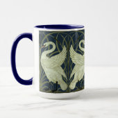 Art Nouveau zwanen fries patroon van Walter Crane Mok (Links)