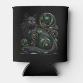 Art Nouveau Zwarte Kat Keltische Koelbox Blikjeskoeler (Voorkant)