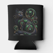 Art Nouveau Zwarte Kat Keltische Koelbox Blikjeskoeler (Achterkant)