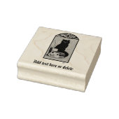 Art Nouveau Zwarte Kat Pompoen Paars Herfst Geel Rubberstempel (Stempel)