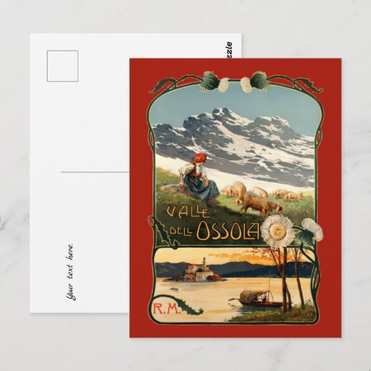 Art Nouveau Zwitserland Reistoerisme Briefkaart (Voorkant / Achterkant)