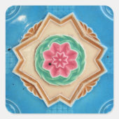 Art Nouveau's Tegels uit Majolica Vierkante Sticker (Voorkant)