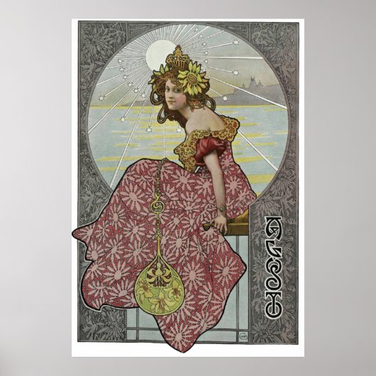 Art Nouveay van Alphonse Mucha Poster (Voorkant)