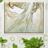 Art Nouveou Mucha-reeks schilderen Theedoek (Gevouwen)