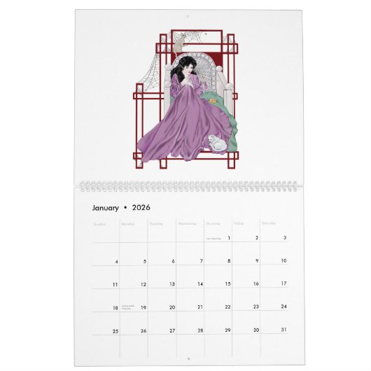 Art nouveua Calendar Kalender (Jan 2026)