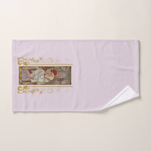 Art Noveau Alphonse Mucha Nachtrust Bad Handdoek (Handdoek)
