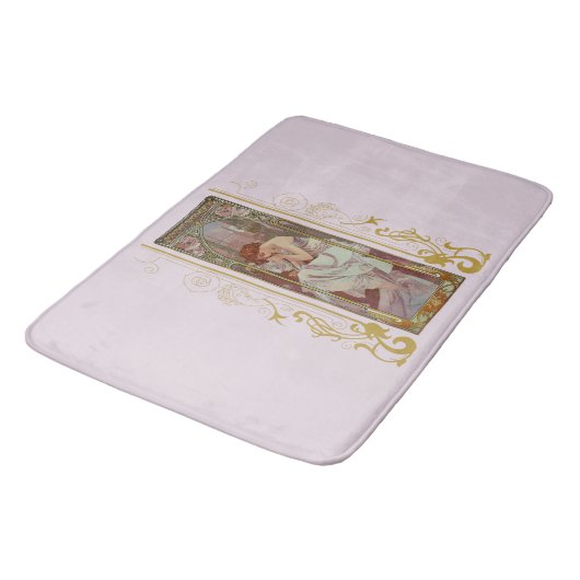 Art Noveau Alphonse Mucha Nachtrust Badmat (Gekanteld)