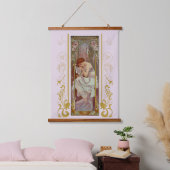 Art Noveau Alphonse Mucha Nachtrust Hangend Wandkleed (Slaapkamer)