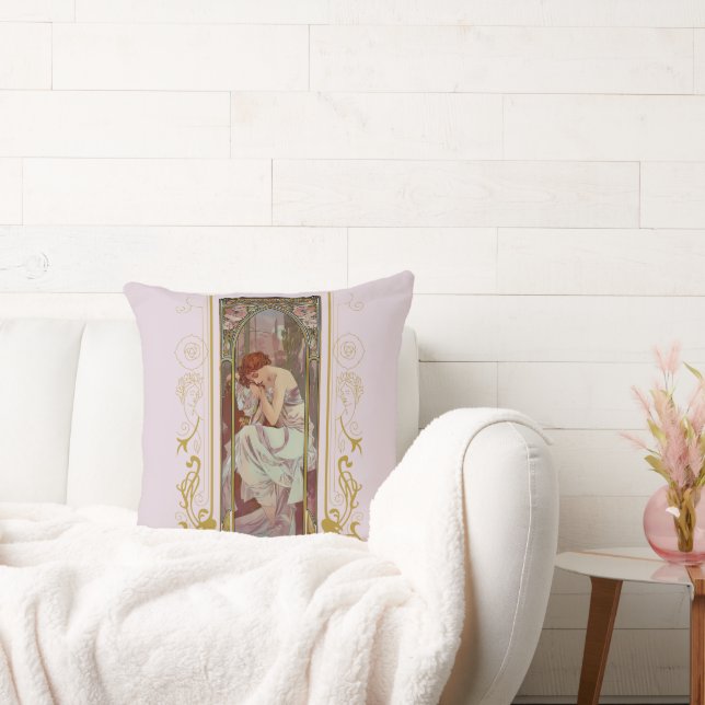 Art Noveau Alphonse Mucha Nachtrust Kussen (Bank)