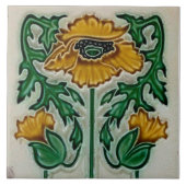 Art Noveau ceramic tile Tegeltje (Voorkant)