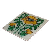 Art Noveau ceramic tile Tegeltje (Zijkant)