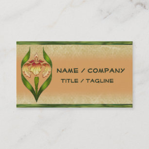 Art Noveau Iris Visitekaartje