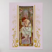 Art Noveau Night's Rest van Alphonse Mucha Poster (Voorkant)