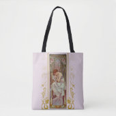 Art Noveau Night's Rest van Alphonse Mucha Tote Bag (Voorkant)