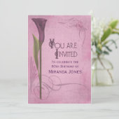 Art Noveau Ornamental Calla Kaart (Staand voorkant)