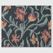 art noveau stijl floral seamless patternart, flora cadeaupapier (Vlak)