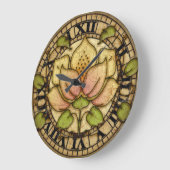 Art Noveau Water Lily Motif Grote Klok (Hoek)