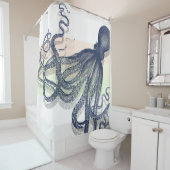  ART OCTOPUS-AFDRUKKING - DELFT BLUE DOUCHEGORDIJN (In situ)