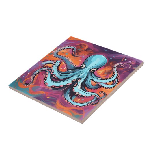 Art Octopus Droom Tegeltje (Zijkant)