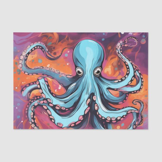 Art Octopus Droom Tissuepapier (Voorkant)