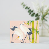 art of beautiful cranes in the bamboo thicket briefkaart (Staand voorkant)