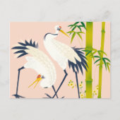 art of beautiful cranes in the bamboo thicket briefkaart (Voorkant)