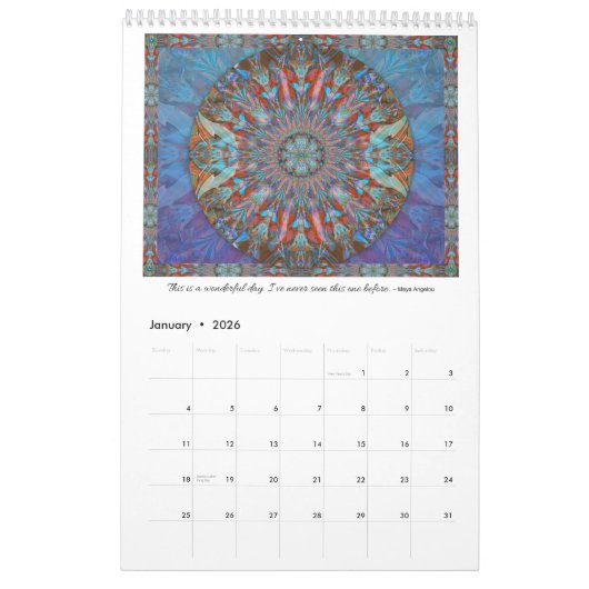 Art of Kindness Mandala Agenda 2016 Kalender (Jan 2026)