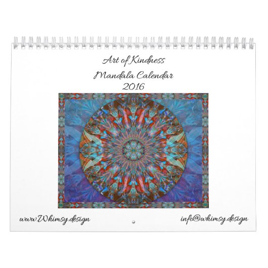 Art of Kindness Mandala Calendar 2016 (2 pagina) Kalender (Hoes)