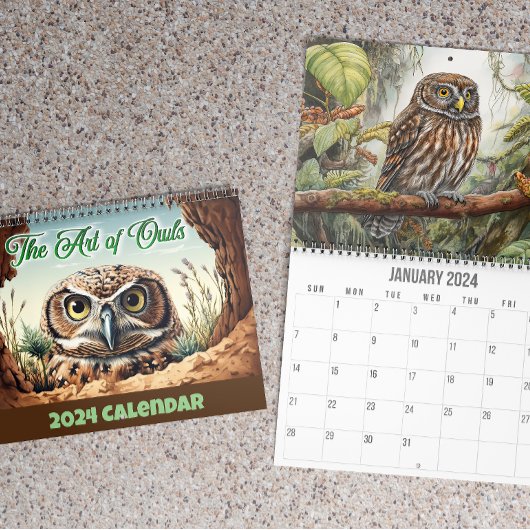 Art of Owls Wall Calendar Kalender