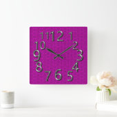 Art-of-time Magnificent Mauve Square Vierkante Klok (Huis)