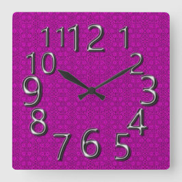 Art-of-time Magnificent Mauve Square Vierkante Klok