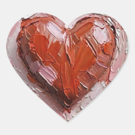 Art Oil Heart Shaped Design Print Hart Sticker
