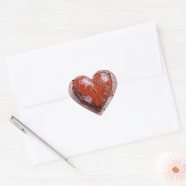 Art Oil Heart Shaped Design Print Hart Sticker