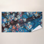 Art oil painting, cherry blossom flower, abstract, badhanddoek (Badhanddoek)