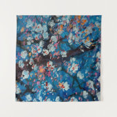 Art oil painting, cherry blossom flower, abstract, wandkleed (Voorkant (horizontaal))