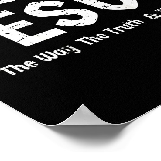 (art On Back) Bible John 14_6 Jesus Way Truth Life Poster (Hoek)