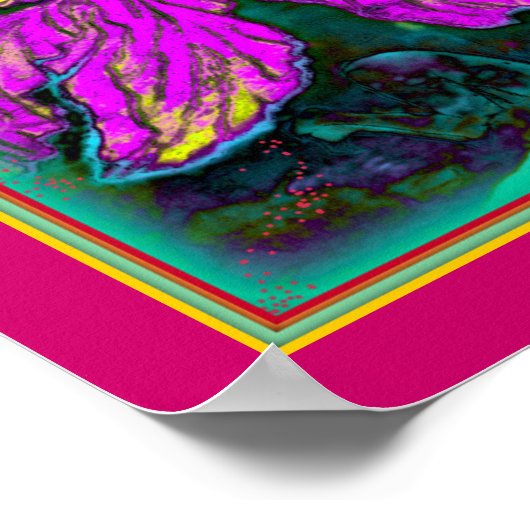 ART-ON-CANVAS."Hibiscus Hovering" Poster (Hoek)