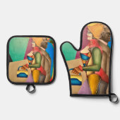 art ovenwant & pannenlap set (Voorkant)