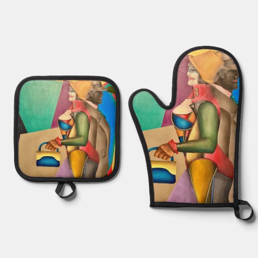 art ovenwant & pannenlap set (Voorkant)