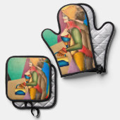 art ovenwant & pannenlap set (Voorkant / Achterkant)