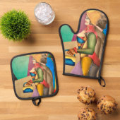 art ovenwant & pannenlap set (Top down)