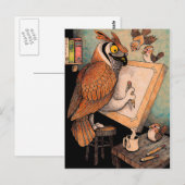 Art Owl Briefkaart (Voorkant / Achterkant)