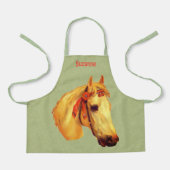 Art Paard Hoofd Gepersonaliseerd Schort (Voorkant)
