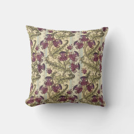 Art Paarse Thistle Flower Pillow Kussen