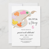 Art Paint Birthday Party Girl Kaart (Voorkant)