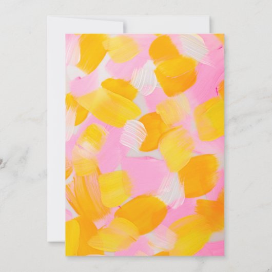 Art Paint Birthday Party Girl Kaart (Achterkant)