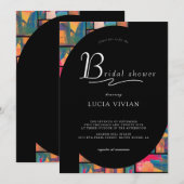 Art Paint Kleurrijk Modern Abstract Vrijgezellenfe Kaart (Voorkant / Achterkant)