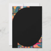 Art Paint Kleurrijk Modern Abstract Vrijgezellenfe Kaart (Achterkant)